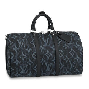 Louis Vuitton Keepall Bandouliere 50 Pastel Noir Black Duffle Weekend Travel Bag